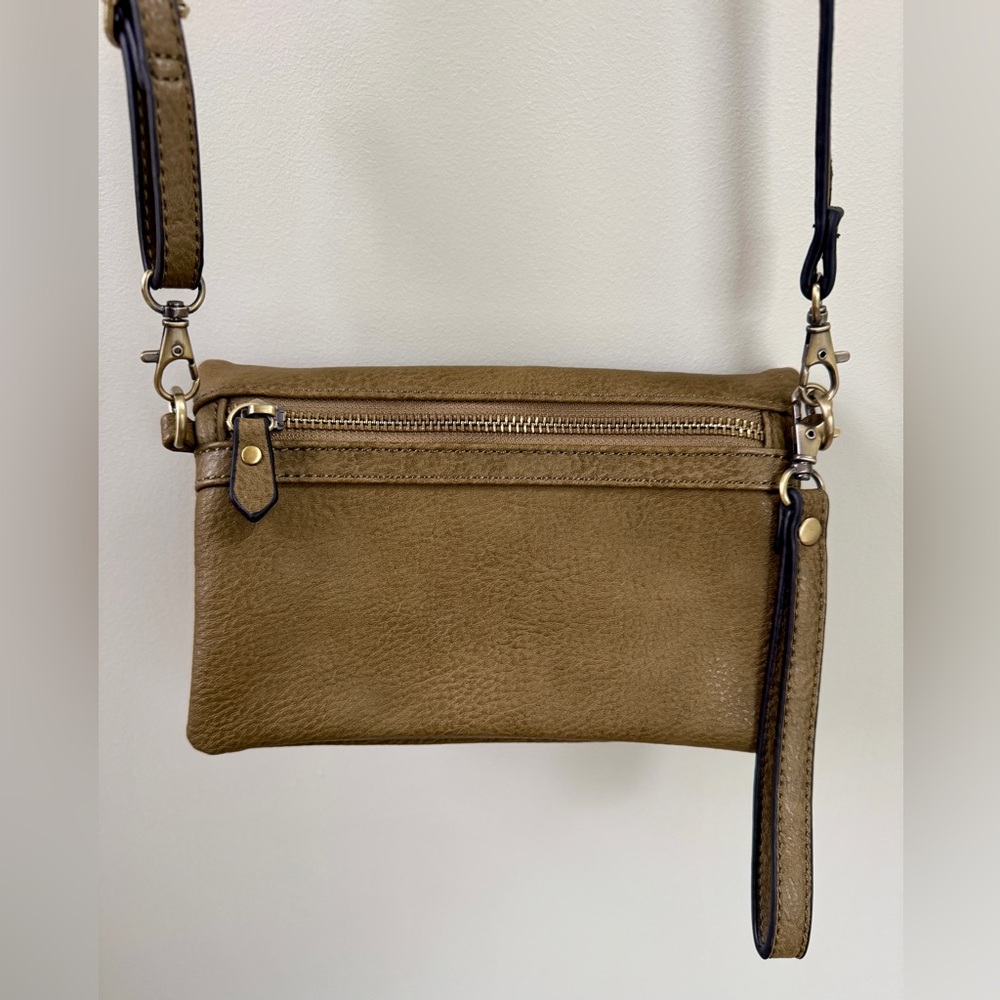 NWOT, Joy Susan vegan leather crossbody wristlet wallet